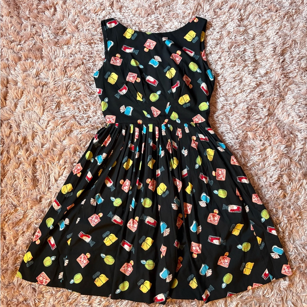 Emily & Fin ModCloth Black Perfume Bottle Abigail Dress